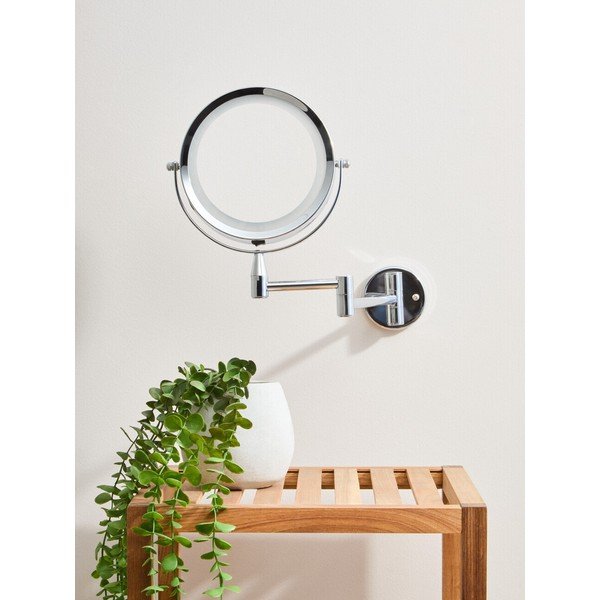 Козметично огледало със светлина/увеличително (увеличение 2x) 18x29 cm Cassini – Premier Housewares-image-1