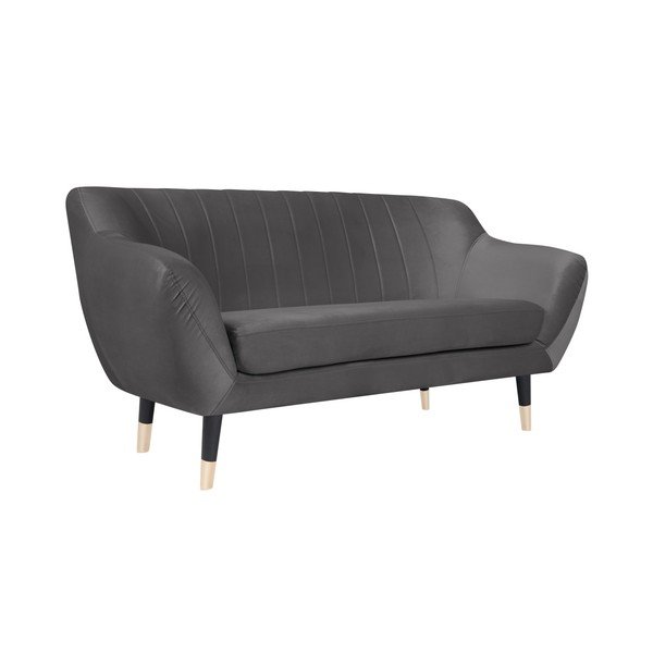 Сив диван с черни крачета Mazzini Sofas Benito, 158 cm-image-2