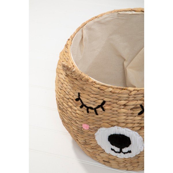 Детска кошница за играчки от воден зюмбюл в естествен цвят ø 49x40 cm Lidi Cat Face – Premier Housewares-image-3