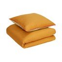 Оранжево и зелено памучно спално бельо Line, 140 x 220 cm - Hübsch