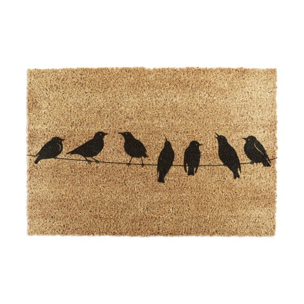 Изтривалка от кокосови влакна 60x90 cm Birds On a Wire – Artsy Doormats