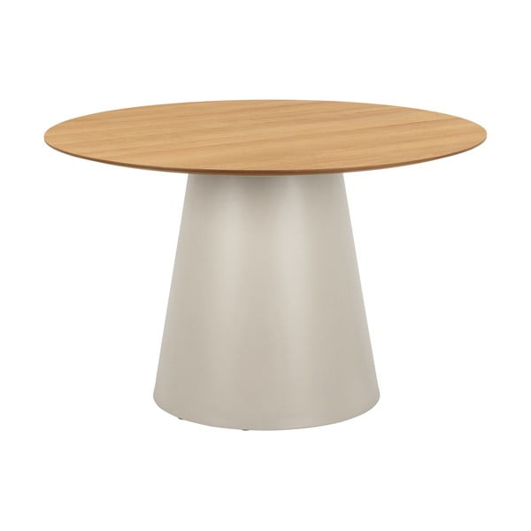 Кръгла трапезна маса с дъбов плот ø 120 cm Soli – Actona-image-3