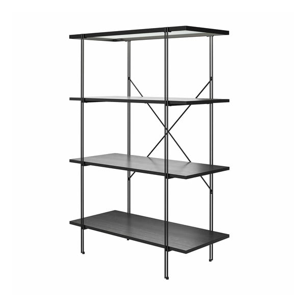 Черна етажерка за книги в дъб 79x117 cm Wainwright - Queer Eye-image-3