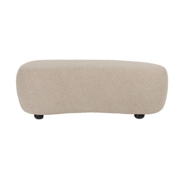 Бежова подплатена пейка от прежда с примки от букле Noxx – White Label