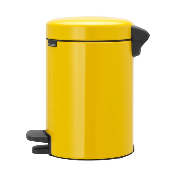 Žlutý pedálový odpadkový koš Brabantia Newicon, 3 l-image-4