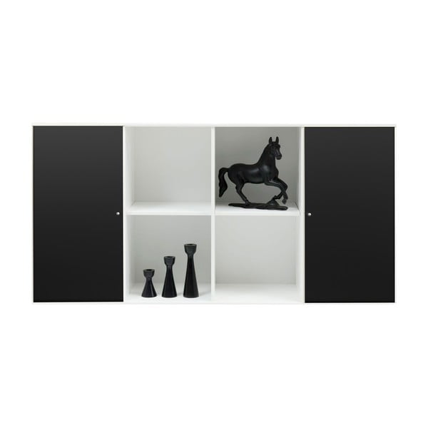 Черно-бял стенен сандък Hammel , 136 x 69 cm Mistral Kubus - Hammel Furniture