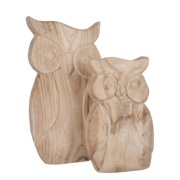 Sada 2 dřevěných sošek Owls