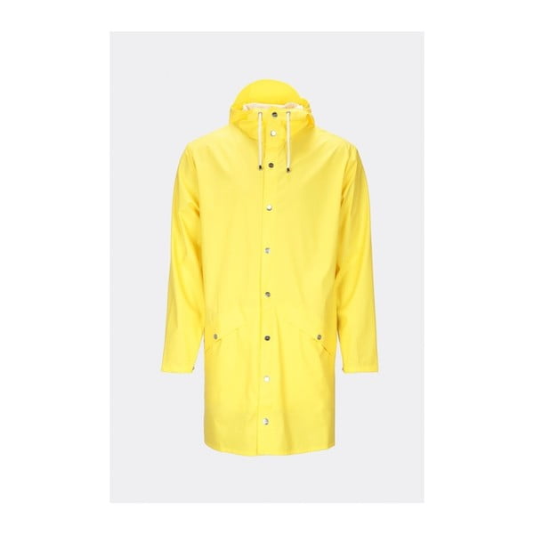 Жълто унисекс високо водоустойчиво дълго яке, размер S / M - Rains
