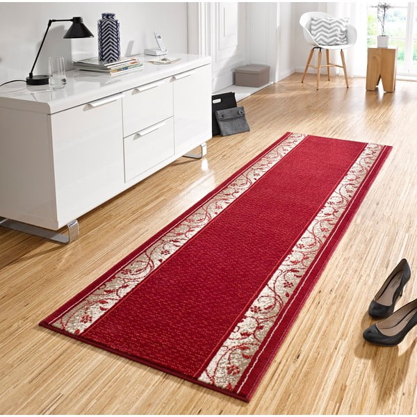 Koberec Basic Elegance, 80x300 cm, červený-image-1