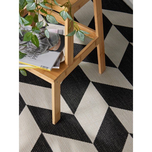 Черен/кремав килим за открито и закрито 160x230 cm Haringey Terrick – Ted Baker-image-1