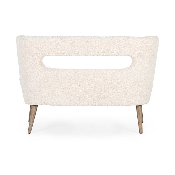 Кремав диван от изкуствен косъм 115 cm Cortina – Bizzotto-image-4