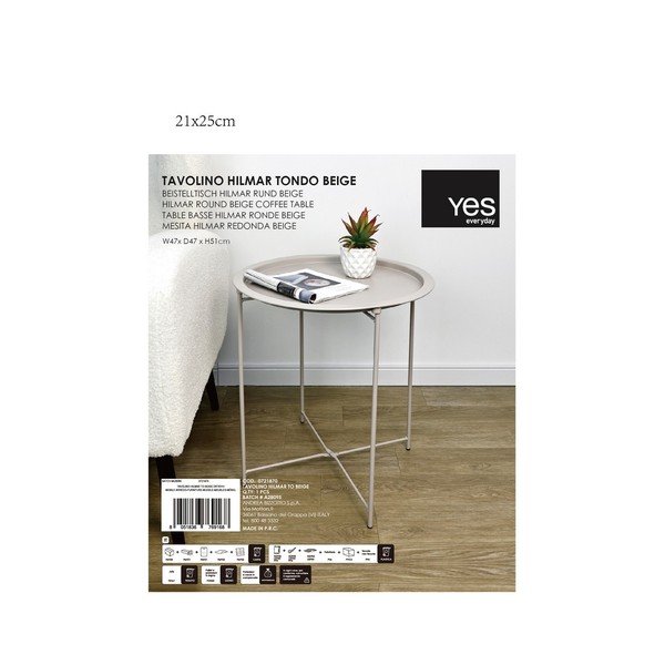 Метална кръгла странична масичка ø 47 cm Hilmar – Yes Everyday-image-1