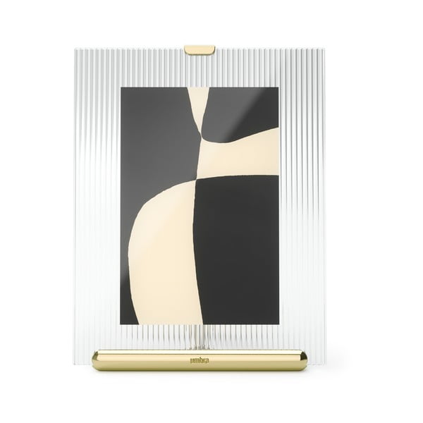 Стъклена стояща рамка  в златист цвят 16x20 cm Flute – Umbra