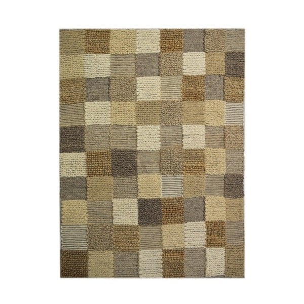 Béžový vlněný koberec s viskózou The Rug Republic Utopia, 230 x 160 cm