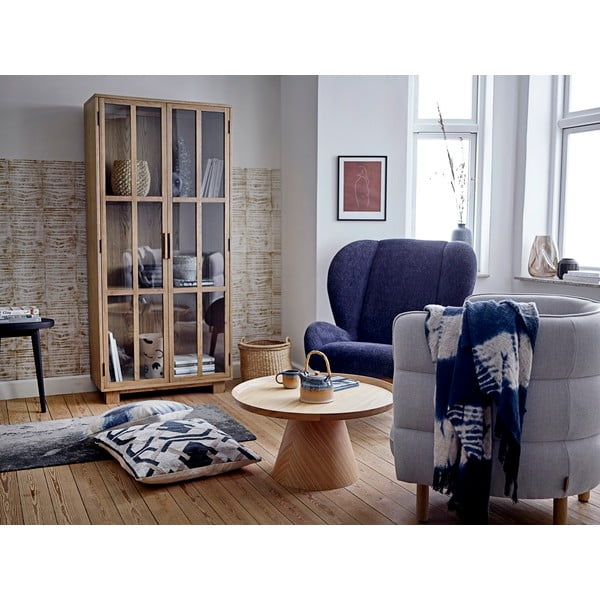 Кръгла масичка за кафе от декор от дъб в естествен цвят ø 74 cm Luana – Bloomingville-image-1