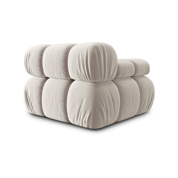 Бежов кадифен модул за диван (ляв ъгъл) Bellis – Micadoni -image-4