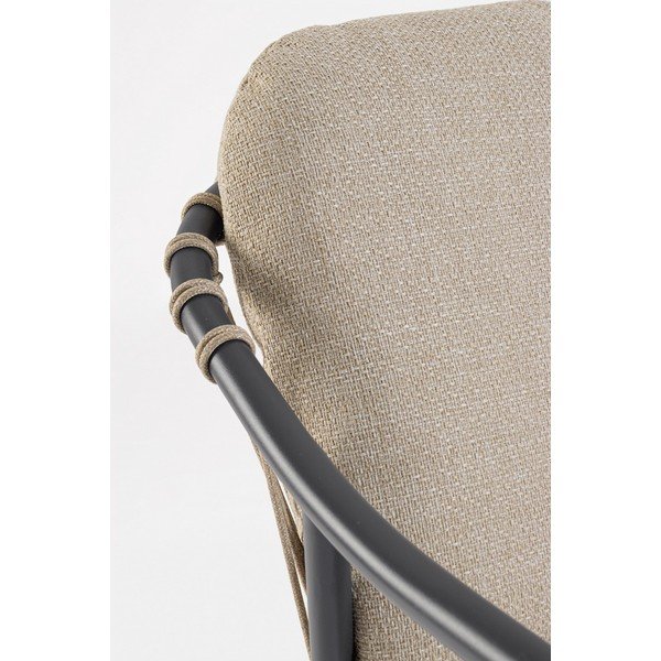 Светлокафяв метален градински стол Edvige – Bizzotto-image-1