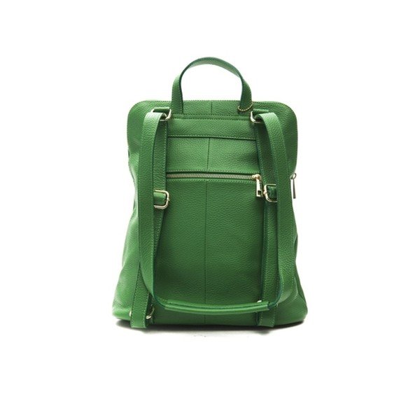 Зелена кожена дамска раница Ramona - f.e.v. by Francesca E. Versace-image-2