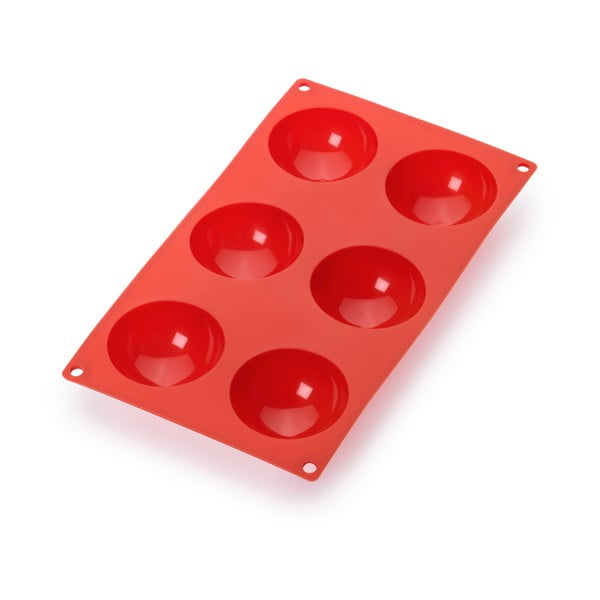 Червена силиконова форма за 6 мини десерта - Lékué