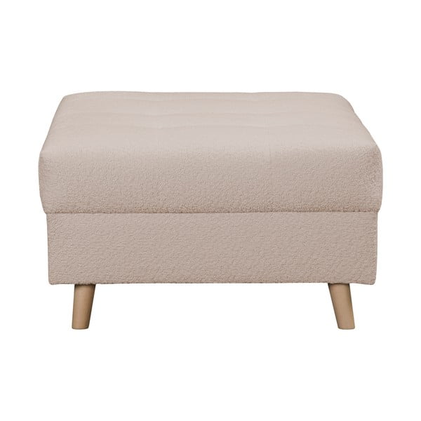 Бежова табуретка от плат bouclé Ariella - Ropez-image-3