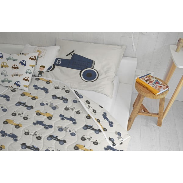 Олекотени одеяло и калъфка за възглавница в комплект от памучен сатен 140x200 cm – Butter Kings-image-1