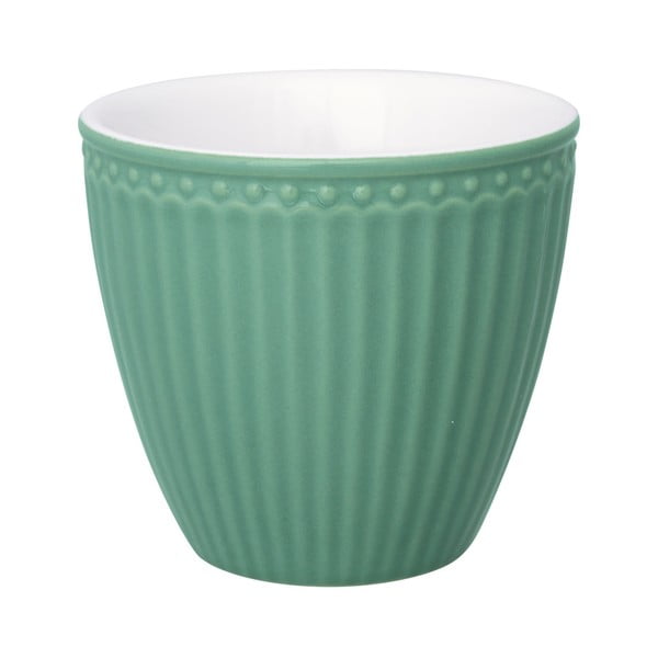 Тъмнозелена керамична чаша за лате, 300 ml Alice - Green Gate
