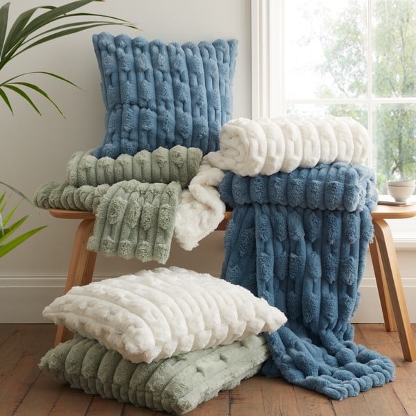 Декоративна възглавница от микроплюш 50x50 cm Carved Fur – Bianca-image-4