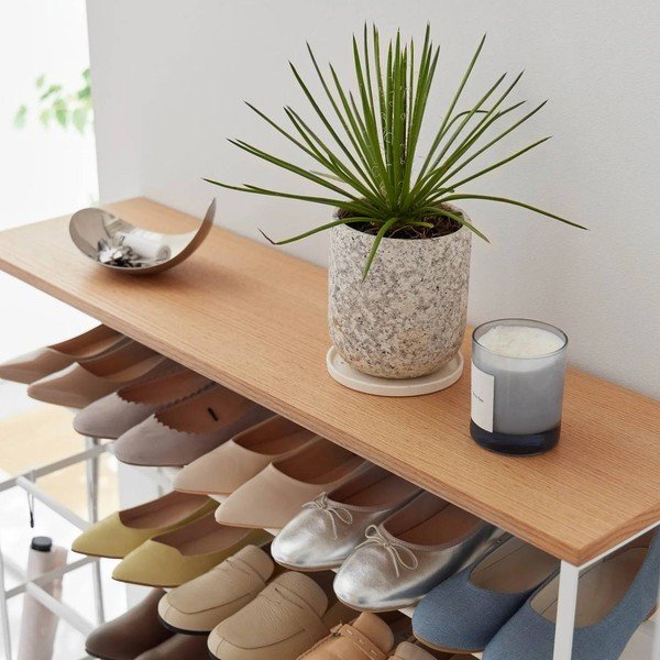 Бял метален стелаж за обувки 90,5x87x26 cm Tower – YAMAZAKI-image-2