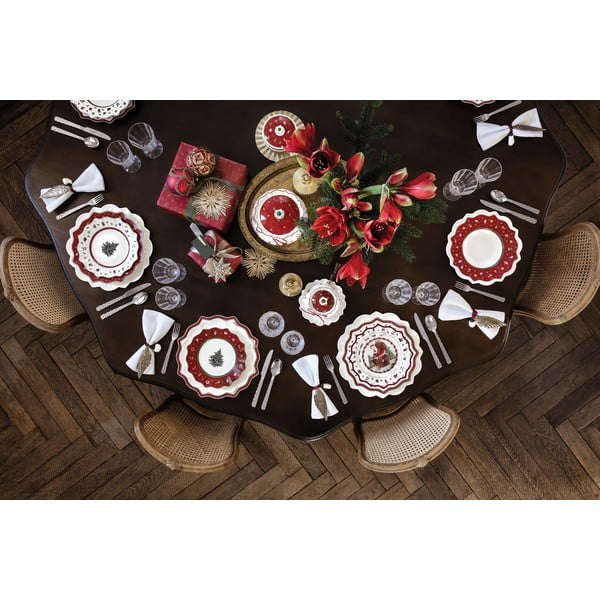 Коледна чиния от бял и червен порцелан, ø 24 cm Toy's Delight - Villeroy&Boch-image-3
