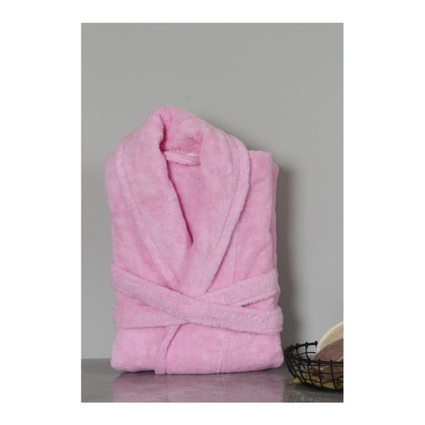 Розов памучен спа халат за баня за жени, размер M/L - My Home Plus