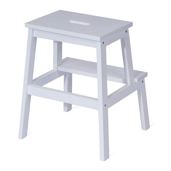 Бяла табуретка от каучуково дърво Corg - Bonami Essentials-image-1