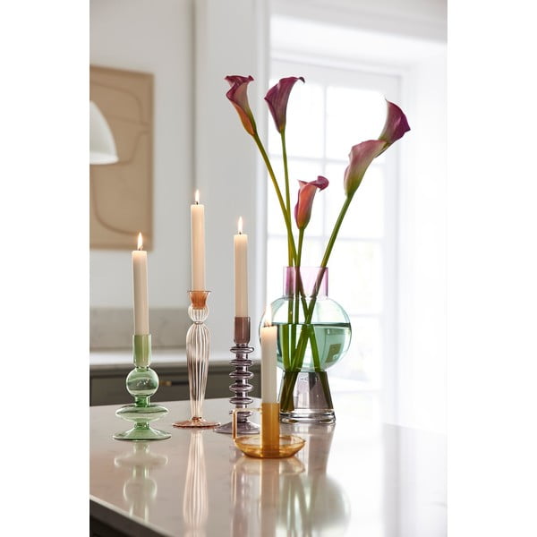 Розов стъклен свещник - Bahne & CO-image-4