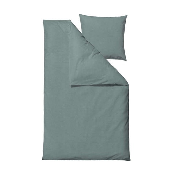 Зелено спално бельо от органичен памук , 140 x 220 cm Wave - Södahl