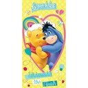 Жълта памучна детска кърпа 70x140 cm Winnie the Pooh "Smile" – Jerry Fabrics
