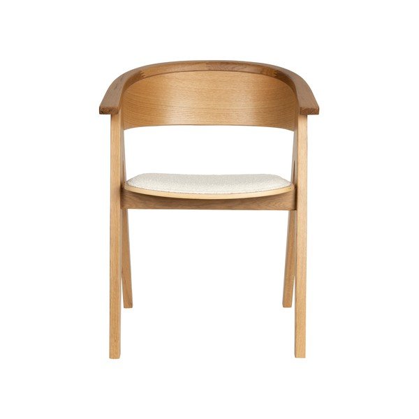 Тапициран трапезен стол с подлакътници в естествен цвят NDSM – Zuiver-image-3