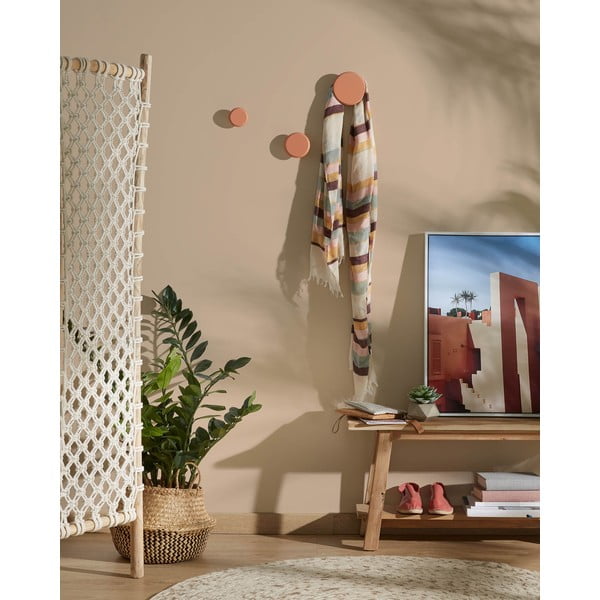 Комплект от 3 оранжеви закачалки за стена Nadua - Kave Home-image-3