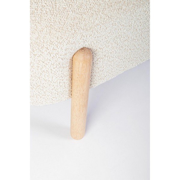 Кремава подплатена пейка от прежда с примки от букле Dayla – Bizzotto-image-1