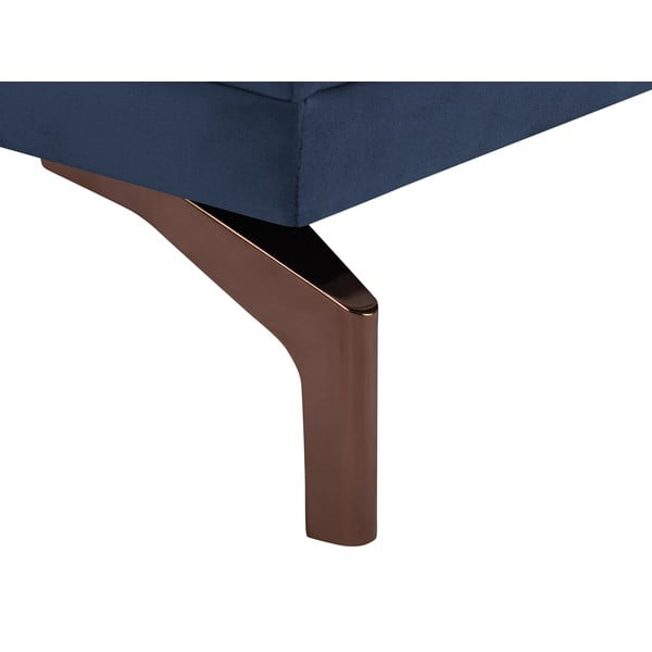 Tmavě modrá trojmístná pohovka s podnožím ve zlaté barvě Windsor & Co Sofas Jupiter-image-4