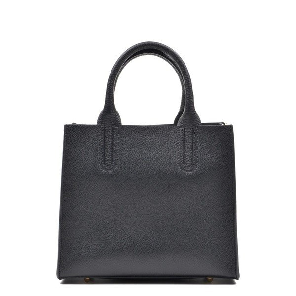 Черна кожена чанта Mangotti Erica - Mangotti Bags-image-1
