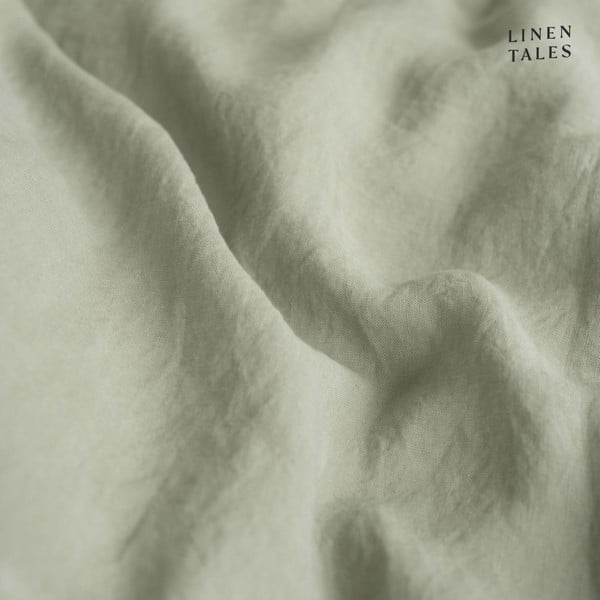 Светлозелена ленена калъфка за възглавница , 70 x 90 cm - Linen Tales-image-2