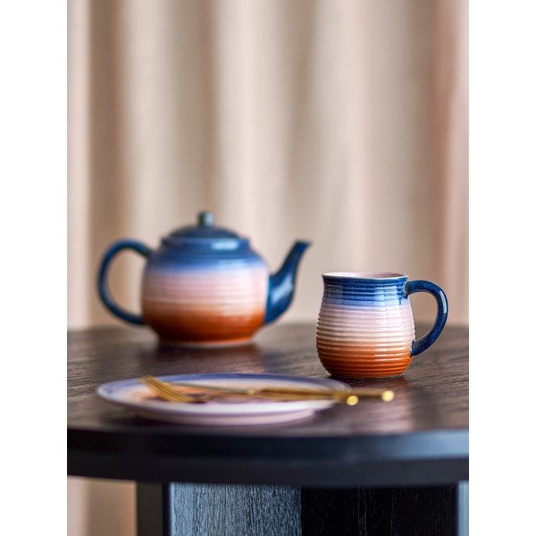 Сини/оранжеви керамични чаши в комплект 4 бр. 200 ml Tatum – Bloomingville-image-1