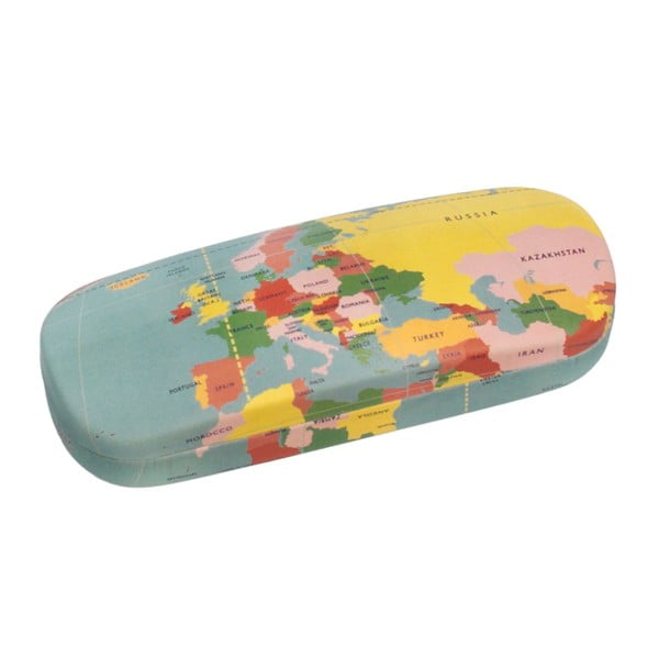 Калъф за очила с кърпа за почистване World Map - Rex London-image-3