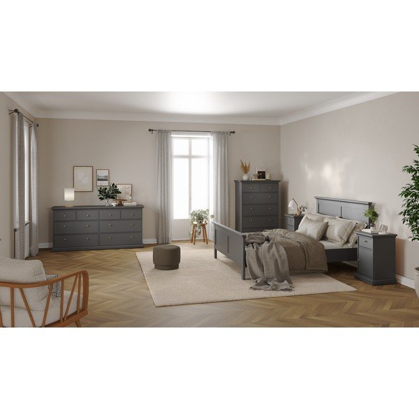 Сиво двойно легло 140x200 cm Paris – Tvilum-image-1