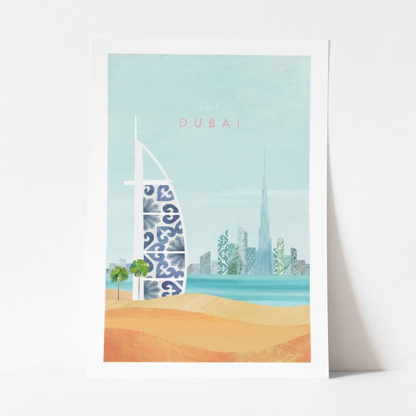 Плакат , 50 x 70 cm Dubai - Travelposter