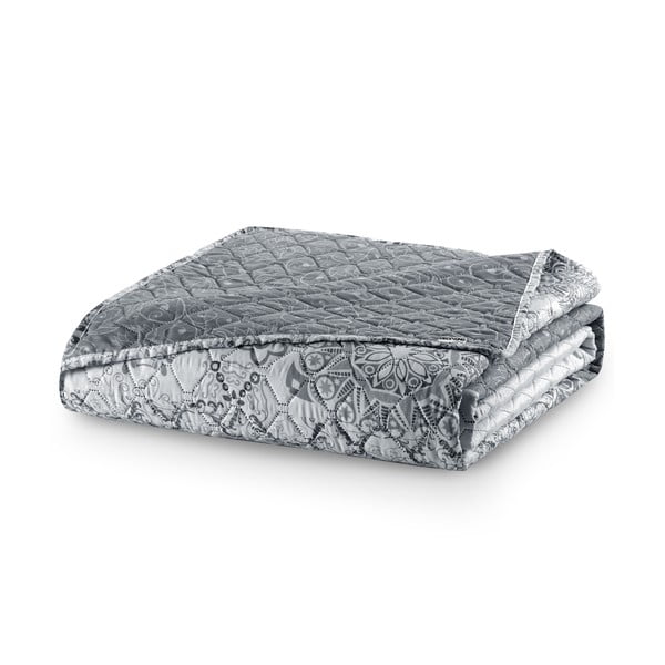 Бяло и сиво двустранно покривало за легло от микрофибър , 260 x 240 cm Alhambra - DecoKing-image-2