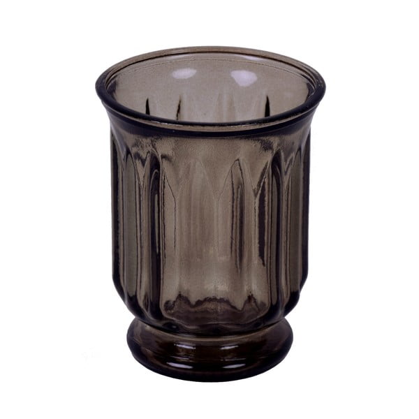 Сива ваза от рециклирано стъкло Hurricane, височина 14,5 cm - Ego Dekor