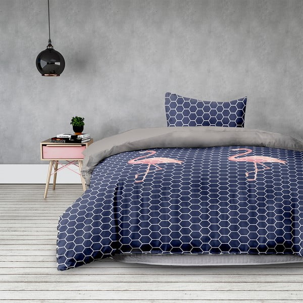 Чаршафи за едно единично легло от микрофибър Flamingo Dark, 140 x 200 cm - AmeliaHome