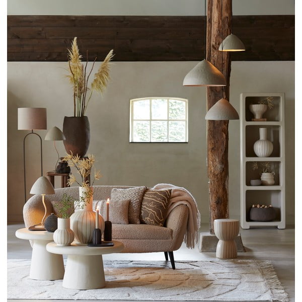 Бежова кръгла масичка за кафе ø 60 cm Kulona – Light & Living-image-1