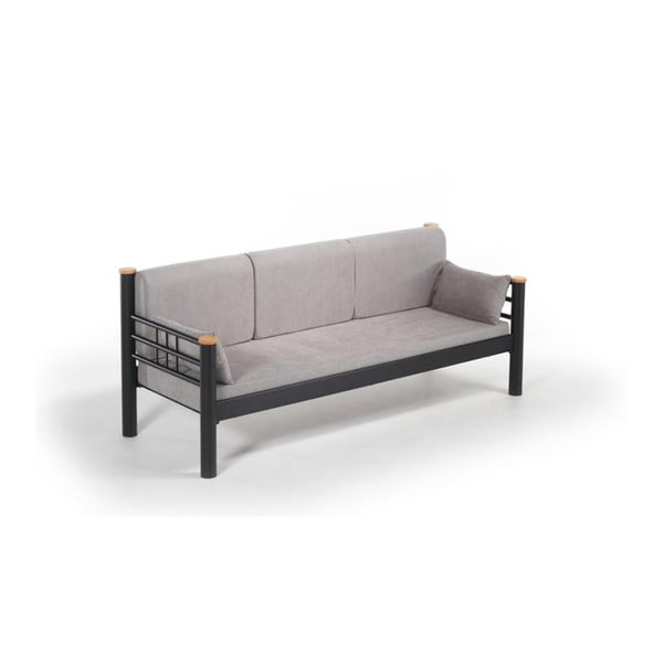 Сив триместен диван на открито Kappis, 80 x 210 cm - Unknown