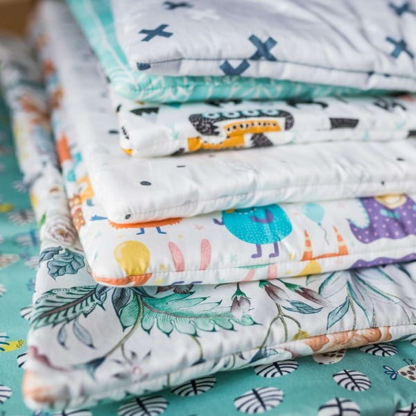 Комплект за детско легло в бяло и оранжево Sweet Dreams - Yellow Tipi-image-1